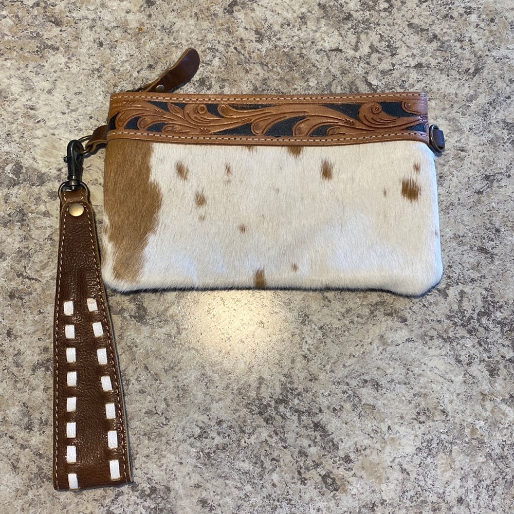 Cowhide Wristlet